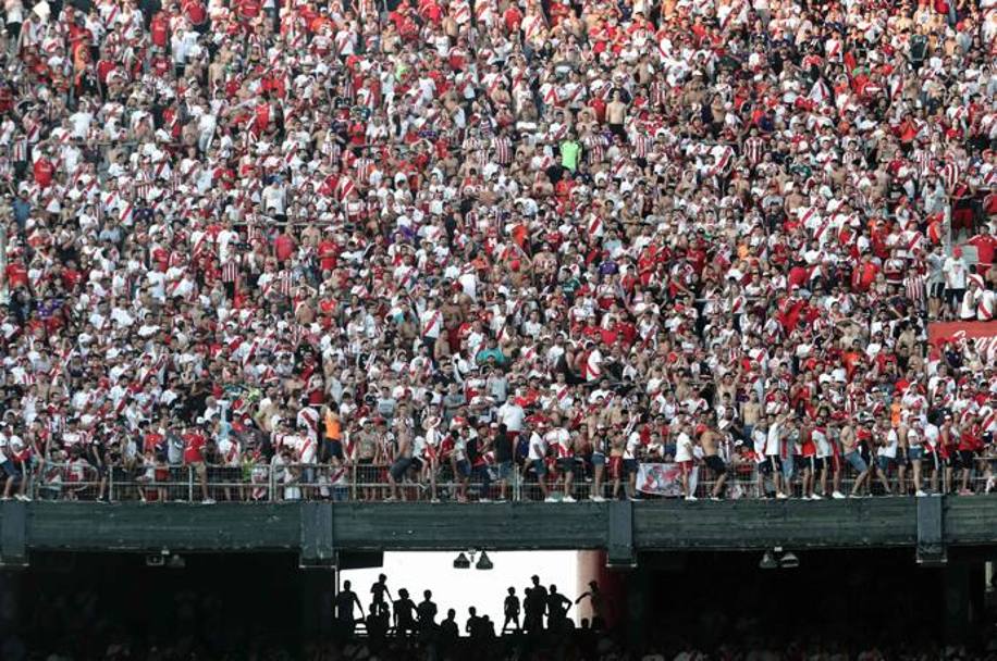 Stadio Monumental di Buenos Aires, i tifosi festeggiano il River per la vittoria in Copa Libertadores, AFP 
